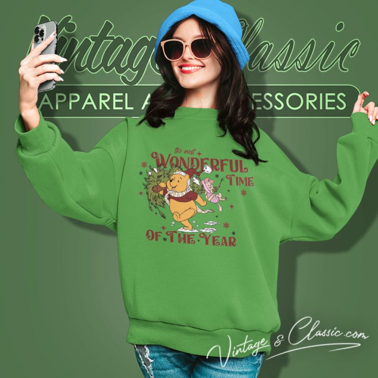 Winnie The Pooh Christmas Shirt The Most Wonderful Time Sweatshirt Winnie The Pooh Christmas Shirt The Most Wonderful Time Sweatshirt