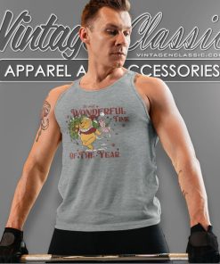 Winnie The Pooh Christmas Shirt The Most Wonderful Time Tank Top Racerback