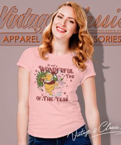 Winnie The Pooh Christmas Shirt The Most Wonderful Time Women T Shirt