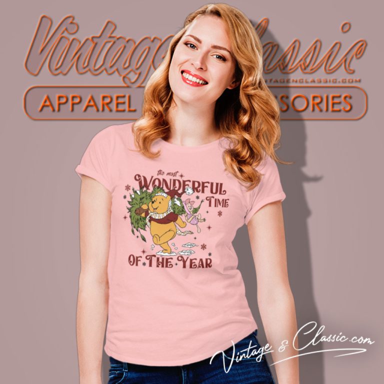 Winnie The Pooh Christmas Shirt The Most Wonderful Time Women T Shirt Winnie The Pooh Christmas Shirt The Most Wonderful Time Women T Shirt