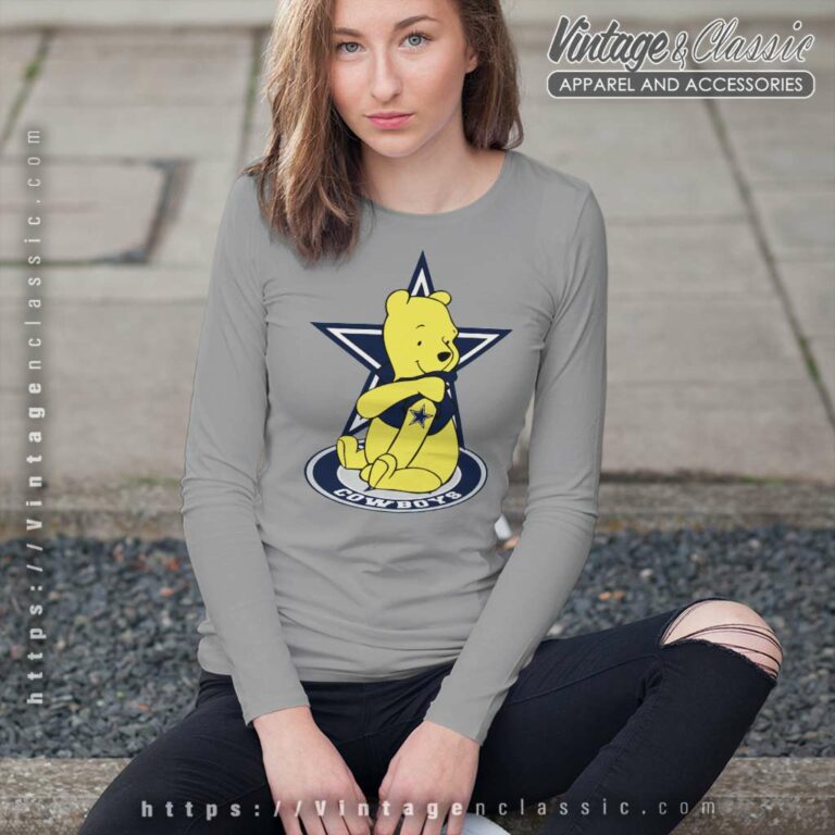 Winnie The Pooh Dallas Cowboy Long Sleeve Tee Winnie The Pooh Dallas Cowboy Long Sleeve Tee