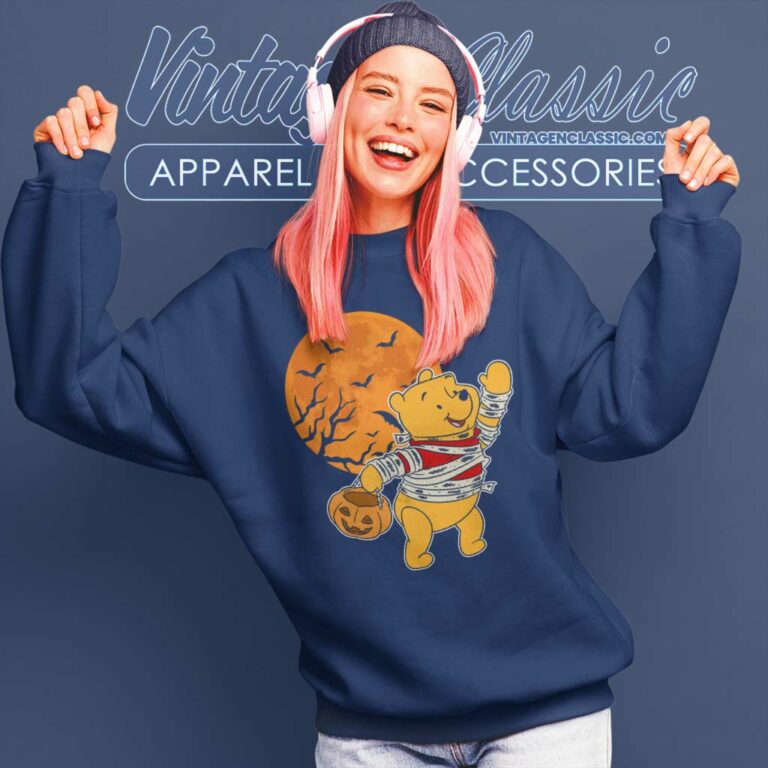 Winnie The Pooh Halloween Moon Shirt Sweatshirt Winnie The Pooh Halloween Moon Shirt Sweatshirt