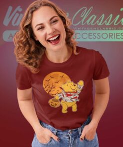 Winnie The Pooh Halloween Moon Shirt Women TShirt