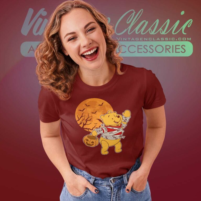 Winnie The Pooh Halloween Moon Shirt Women TShirt Winnie The Pooh Halloween Moon Shirt Women TShirt
