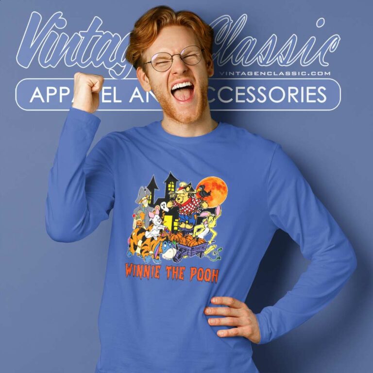 Winnie The Pooh Halloween Shirt Long Sleeve Tee Winnie The Pooh Halloween Shirt Long Sleeve Tee