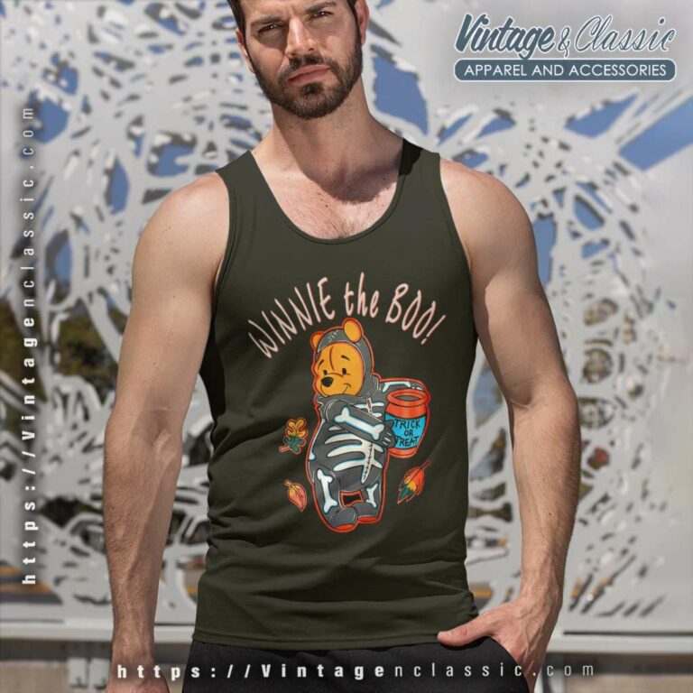 Winnie The Pooh Halloween Trick Or Treat Tank Top Racerback Winnie The Pooh Halloween Trick Or Treat Tank Top Racerback