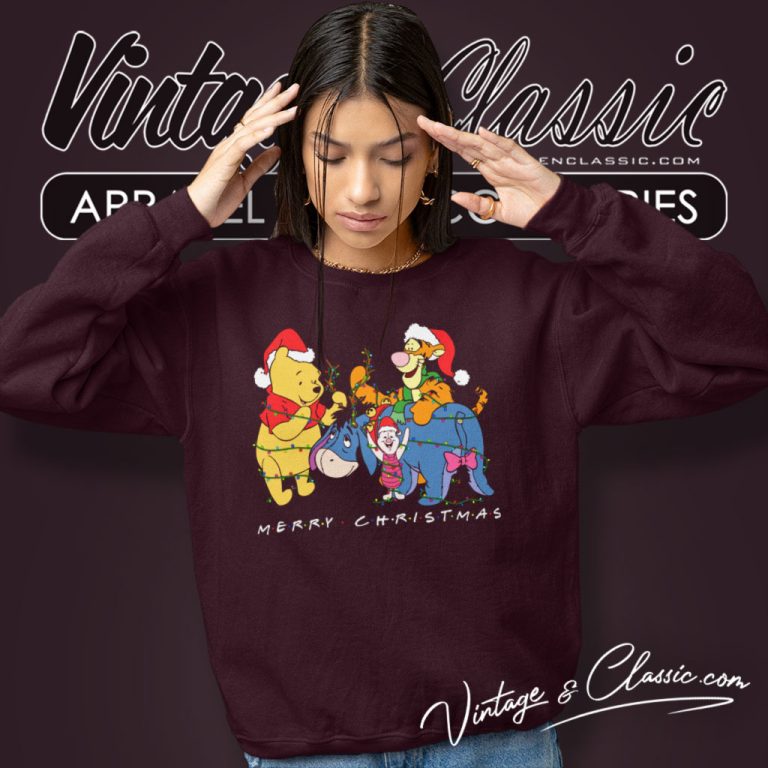 Winnie The Pooh Merry Christmas Lights Sweatshirt Winnie The Pooh Merry Christmas Lights Sweatshirt