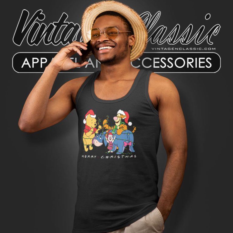 Winnie The Pooh Merry Christmas Lights Tank Top Racerback Winnie The Pooh Merry Christmas Lights Tank Top Racerback