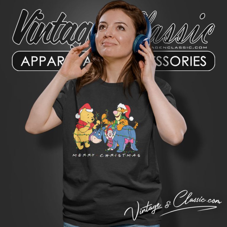Winnie The Pooh Merry Christmas Lights Women T Shirt Winnie The Pooh Merry Christmas Lights Women T Shirt
