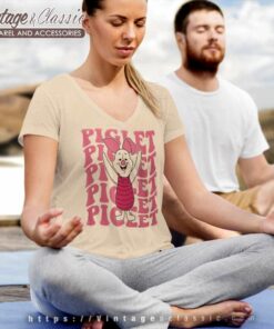 Winnie The Pooh Piglet Shirt V Neck TShirt
