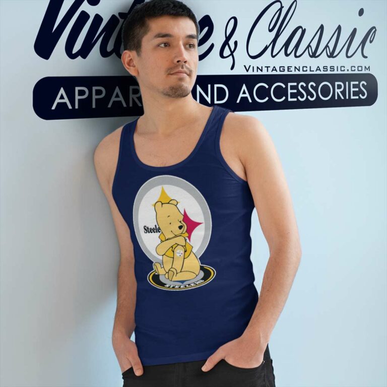 Winnie The Pooh Pittsburgh Steelers Tank Top Racerback Winnie The Pooh Pittsburgh Steelers Tank Top Racerback