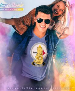 Winnie The Pooh Pittsburgh Steelers V Neck TShirt