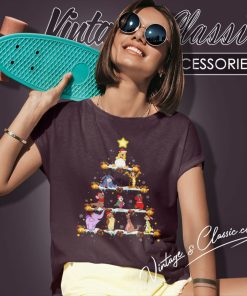 Winnie The Pooh Shirt Christmas Tree Group Characters Women T Shirt