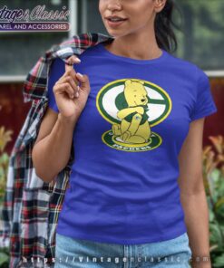 Winnie The Pooh Tattoo Green Bay Packer Logo Women TShirt
