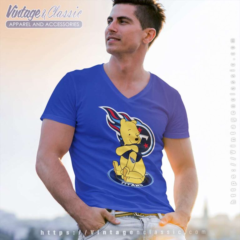Winnie The Pooh Tennessee Titans V Neck TShirt Winnie The Pooh Tennessee Titans V Neck TShirt