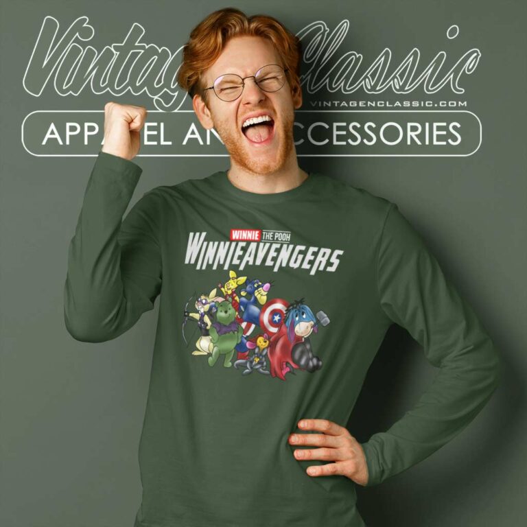 Winnie The Pooh Winnie Avengers Long Sleeve Tee Winnie The Pooh Winnie Avengers Long Sleeve Tee