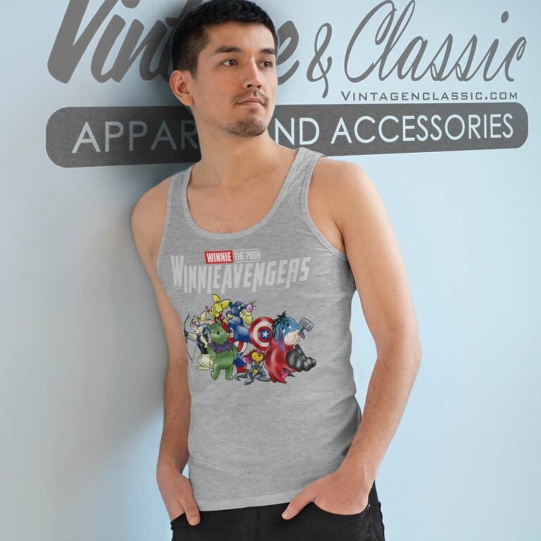 Winnie The Pooh Winnie Avengers Tank Top Racerback Winnie The Pooh Winnie Avengers Tank Top Racerback