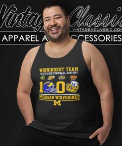 Winningest 1000 Michigan Wolverines Shirt In College Football History Tank Top Racerback