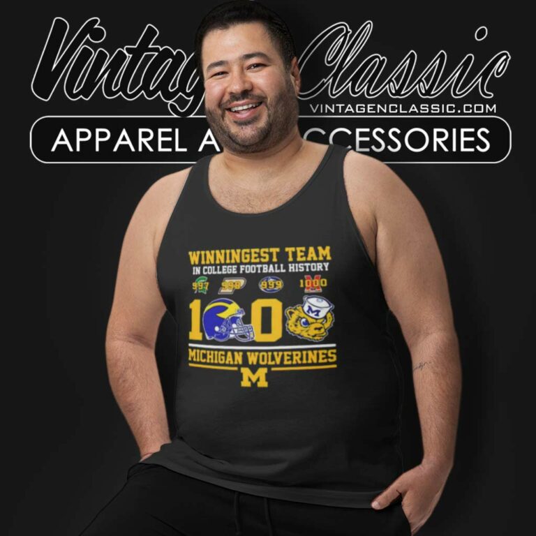 Winningest 1000 Michigan Wolverines Shirt In College Football History Tank Top Racerback Winningest 1000 Michigan Wolverines Shirt In College Football History Tank Top Racerback