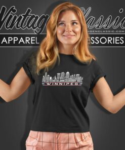 Winnipeg Hockey Team All Time Legends Shirt Winnipeg City Skyline Women T Shirt