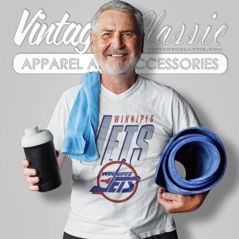 Winnipeg Jets 90s Vintage Nhl V Neck TShirt Winnipeg Jets 90s Vintage Nhl V Neck TShirt