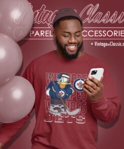 Winnipeg Jets Donald Duck Hockey Shirt 2 Winnipeg Jets Donald Duck Hockey Shirt Sweatshirt