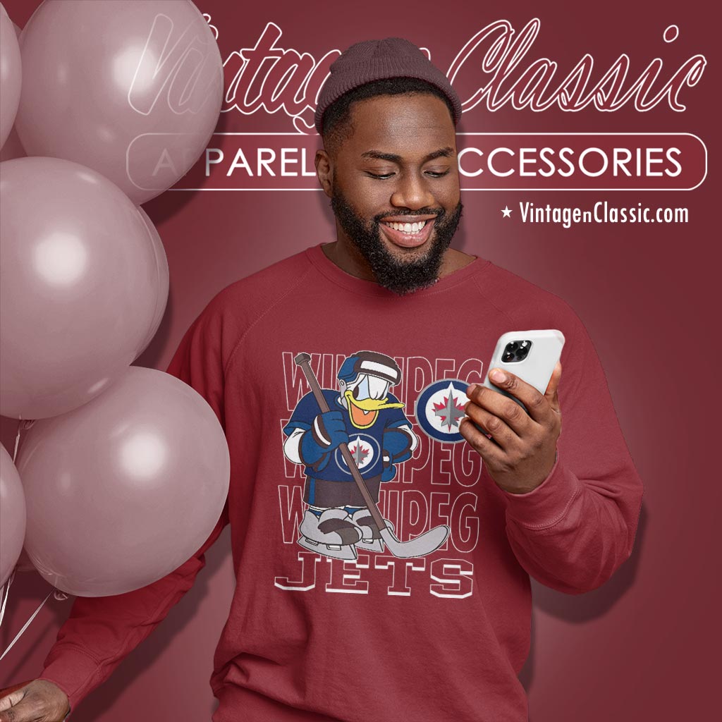 Winnipeg Jets Donald Duck Hockey Shirt Winnipeg Jets Donald Duck Hockey Shirt