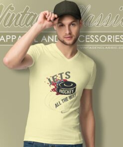 Winnipeg Jets Fan All The Way V Neck TShirt