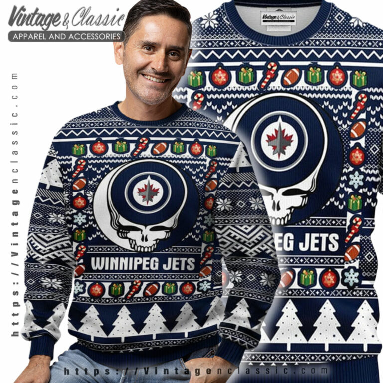 Winnipeg Jets Grateful Dead Ugly Sweater Men Ugly Sweater Winnipeg Jets Grateful Dead Ugly Sweater Men Ugly Sweater