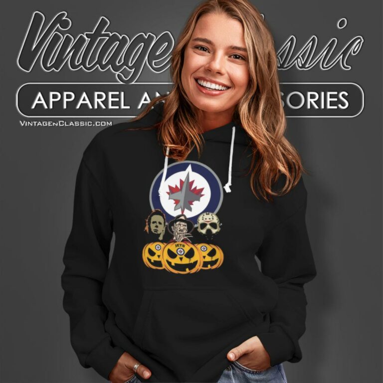 Winnipeg Jets Halloween Horror Movie Pumpkin Hoodie Winnipeg Jets Halloween Horror Movie Pumpkin Hoodie