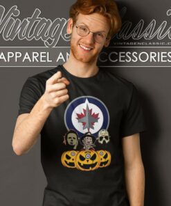 Winnipeg Jets Halloween Horror Movie Pumpkin T Shirt