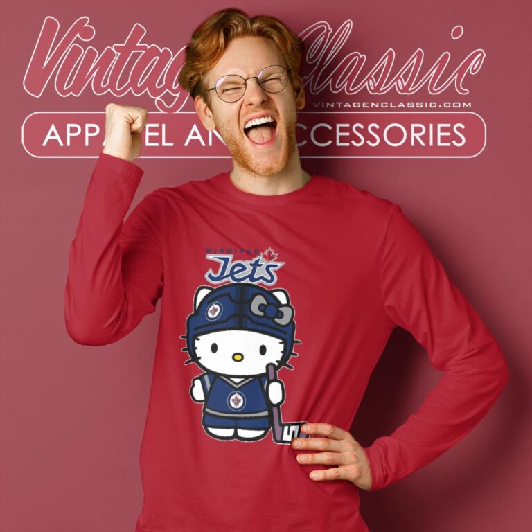 Winnipeg Jets Hello Kitty Shirt Long Sleeve Tee Winnipeg Jets Hello Kitty Shirt Long Sleeve Tee
