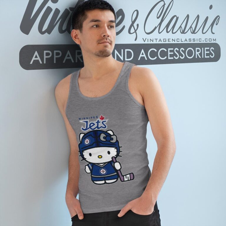 Winnipeg Jets Hello Kitty Shirt Tank Top Racerback Winnipeg Jets Hello Kitty Shirt Tank Top Racerback