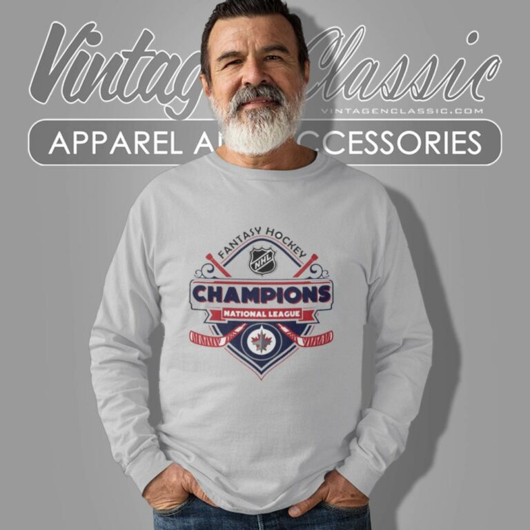 Winnipeg Jets Ice Hockey Fantasy Hockey Nhl Champions National League Logo 2023 Long Sleeve Tee Winnipeg Jets Ice Hockey Fantasy Hockey Nhl Champions National League Logo 2023 Long Sleeve Tee