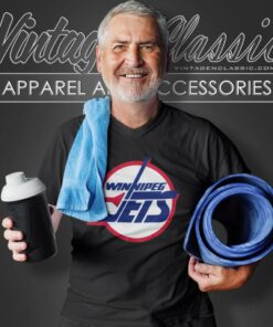 Winnipeg Jets Logo Hockey V Neck TShirt