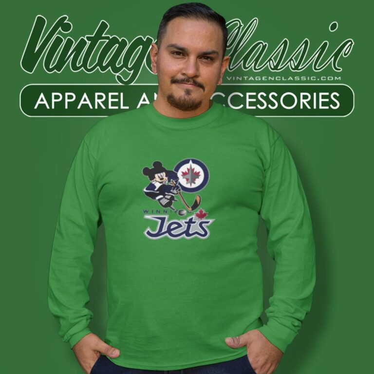 Winnipeg Jets Mickey Mouse Long Sleeve Tee Winnipeg Jets Mickey Mouse Long Sleeve Tee