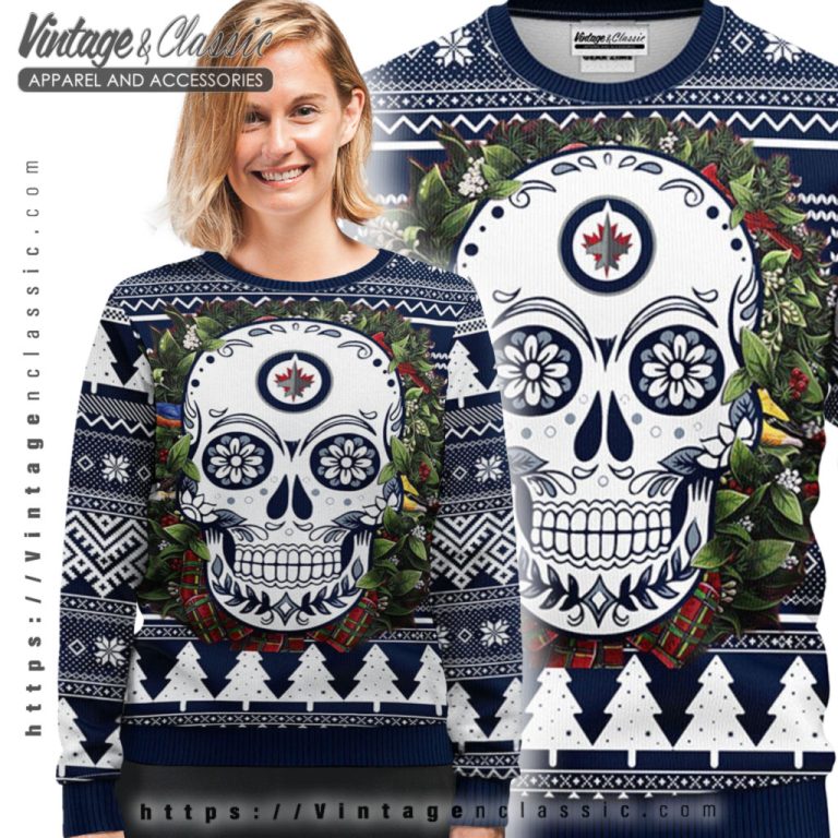 Winnipeg Jets Skull Ugly Christmas Sweater Ugly Sweater shirt Winnipeg Jets Skull Ugly Christmas Sweater Ugly Sweater shirt
