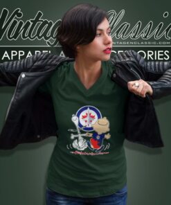 Winnipeg Jets Snoopy And Charlie Brown Dancing V Neck TShirt