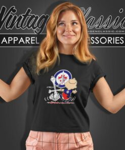 Winnipeg Jets Snoopy And Charlie Brown Dancing Women T Shirt