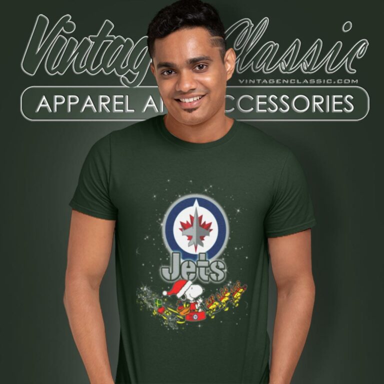 Winnipeg Jets Snoopy Christmas T Shirt Winnipeg Jets Snoopy Christmas T Shirt
