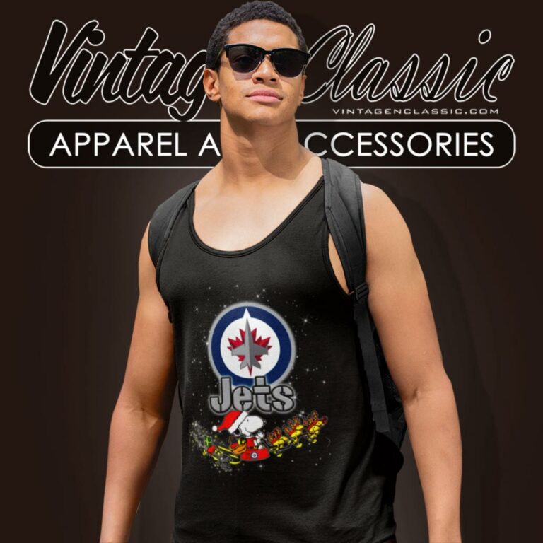 Winnipeg Jets Snoopy Christmas Tank Top Racerback Winnipeg Jets Snoopy Christmas Tank Top Racerback