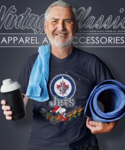 Winnipeg Jets Snoopy Christmas V Neck TShirt