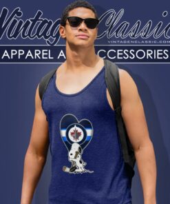Winnipeg Jets Snoopy Hockey Sports Tank Top Racerback