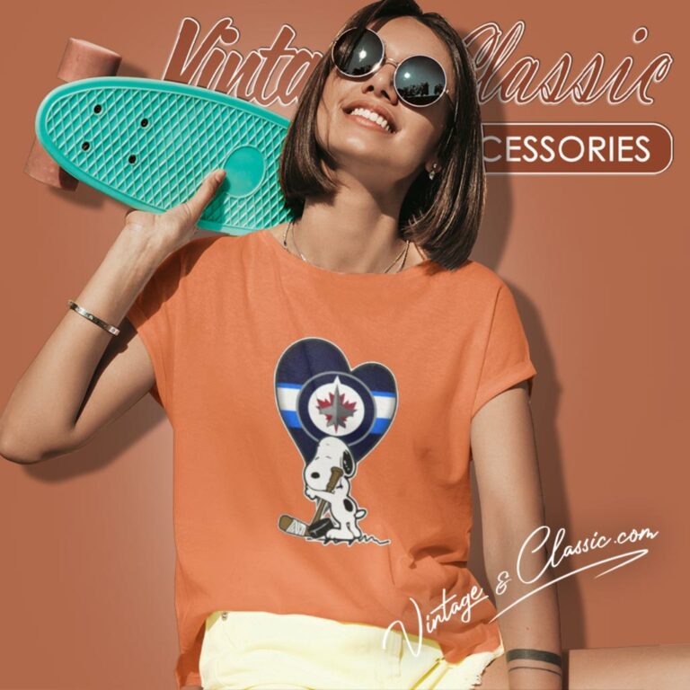 Winnipeg Jets Snoopy Hockey Sports Women T Shirt Winnipeg Jets Snoopy Hockey Sports Women T Shirt