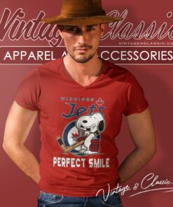 Winnipeg Jets Snoopy Perfect Smile The Peanuts Movie Hockey Shirt 5 Winnipeg Jets Snoopy Perfect Smile The Peanuts Movie Hockey V Neck TShirt