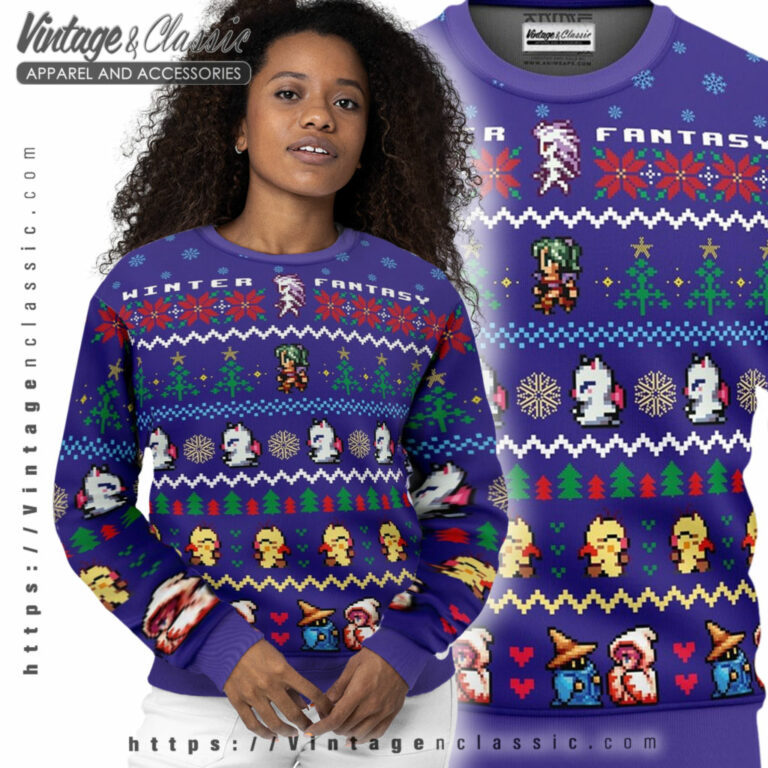 Winter Fantasy Final Fantasy Ugly Sweater Women Ugly Sweater Winter Fantasy Final Fantasy Ugly Sweater Women Ugly Sweater