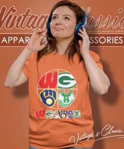 Wisconsin Badgers Green Bay Packers Milwaukee Brewers Milwaukee Bucks Women T Shirt
