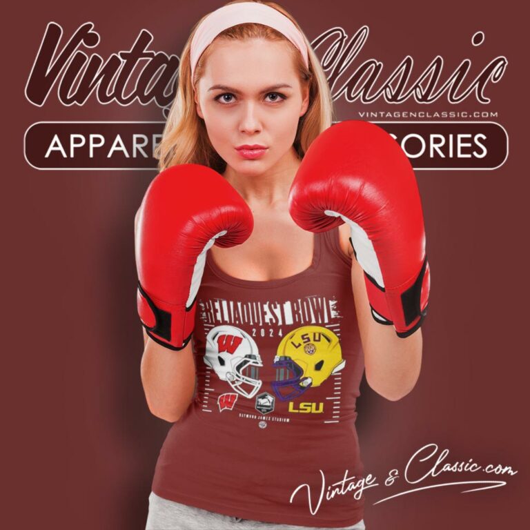 Wisconsin Badgers Vs Lsu Tigers 2024 Reliaquest Bowl Tank Top Racerback Wisconsin Badgers Vs Lsu Tigers 2024 Reliaquest Bowl Tank Top Racerback