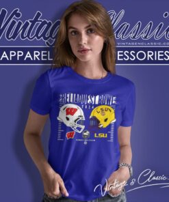 Wisconsin Badgers Vs Lsu Tigers 2024 Reliaquest Bowl Women T Shirt