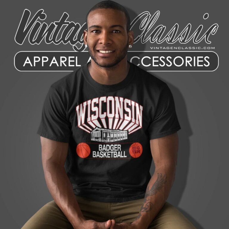 Wisconsin University Badger Basketball T Shirt Wisconsin University Badger Basketball T Shirt